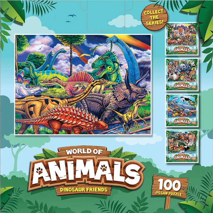 World of Animals - Dinosaur Friends 100 Piece Jigsaw Puzzle - Just $9.99! Shop now at Retro Gaming of Denver