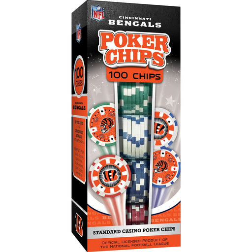 Cincinnati Bengals 100 Piece Poker Chips - for just $24.99! 