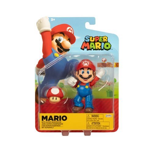 World of Nintendo 4" Action Figure - Mario with Super Mushroom - Just $16.99! Shop now at Retro Gaming of Denver