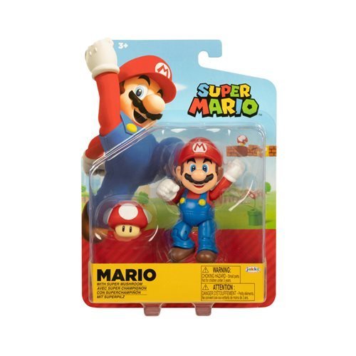 World of Nintendo 4" Action Figure - Mario with Super Mushroom - for just $15.67! 