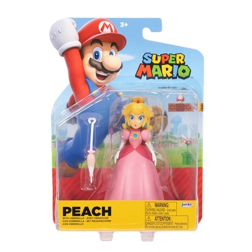 World of Nintendo 4" Action Figure - Princess Peach with umbrella - for just $15.67! 