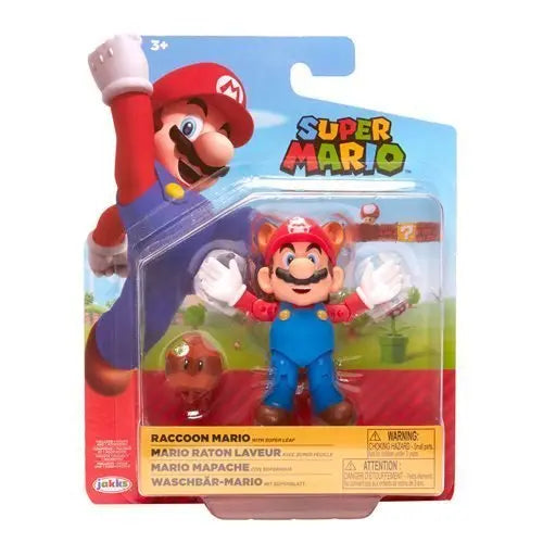 World of Nintendo 4" Action Figure - Raccoon Mario with Super Leaf - for just $12.67! 