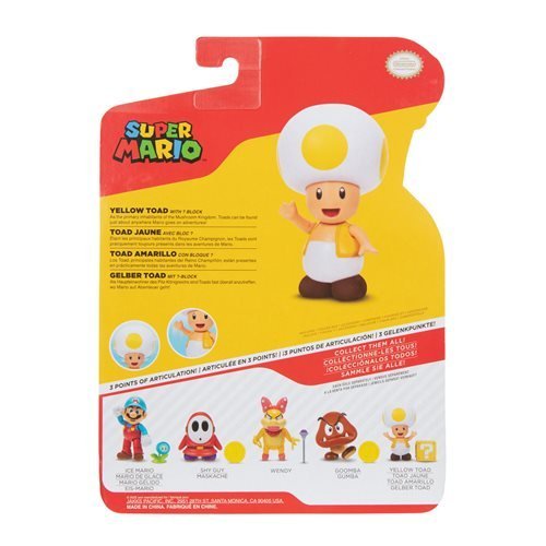 World of Nintendo 4" Action Figure - Yellow Toad with ? Block - Just $16.28! Shop now at Retro Gaming of Denver