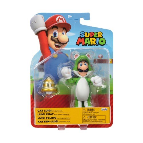 World of Nintendo Super Mario 4" Cat Luigi with Super Ball Action Figure - Just $12.99! Shop now at Retro Gaming of Denver