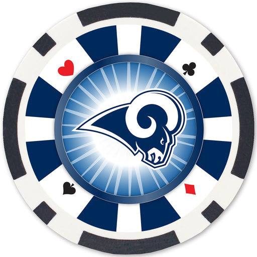 Los Angeles Rams 100 Piece Poker Chips - Just $17.99! Shop now at Retro Gaming of Denver