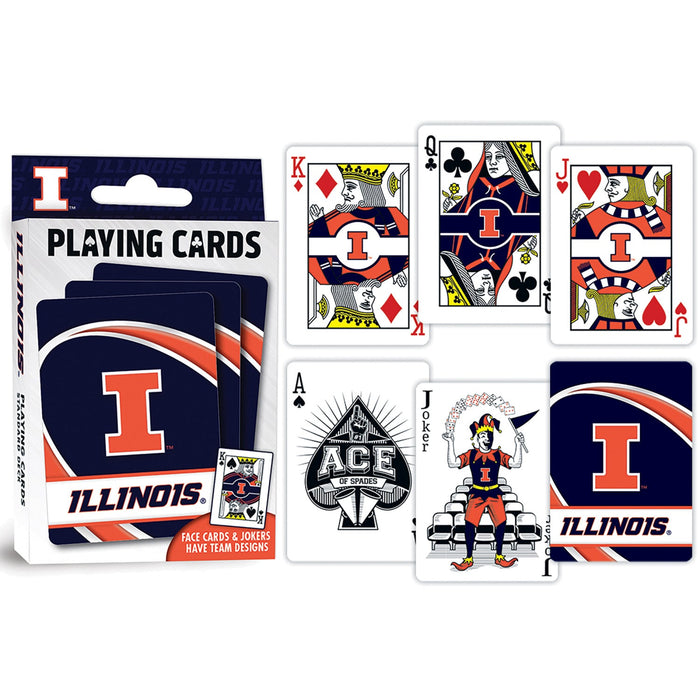 Illinois Fighting Illini Playing Cards - 54 Card Deck - Just $6.99! Shop now at Retro Gaming of Denver