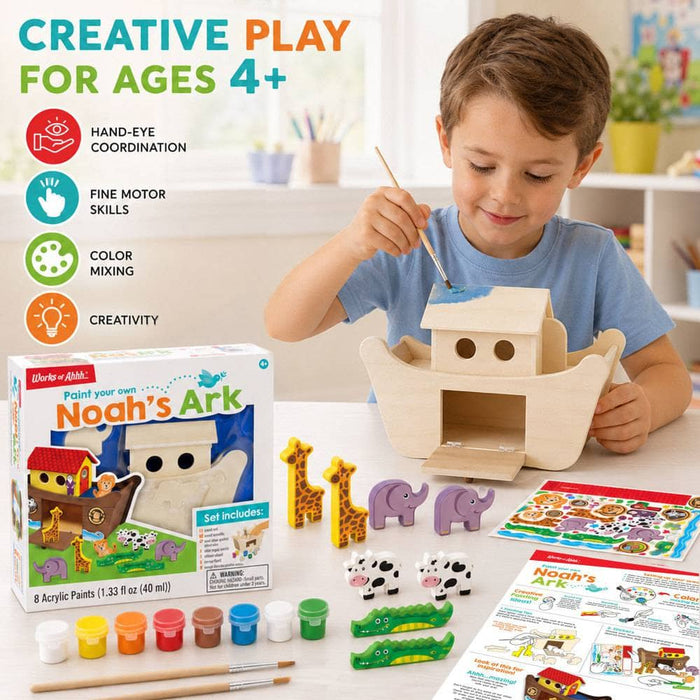 Noah's Ark Wood Craft & Paint Kit - for just $29.99! 
