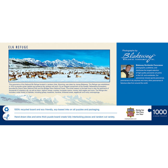 Elk Refuge, Wyoming 1000 Piece Panoramic Jigsaw Puzzle - Just $19.99! Shop now at Retro Gaming of Denver