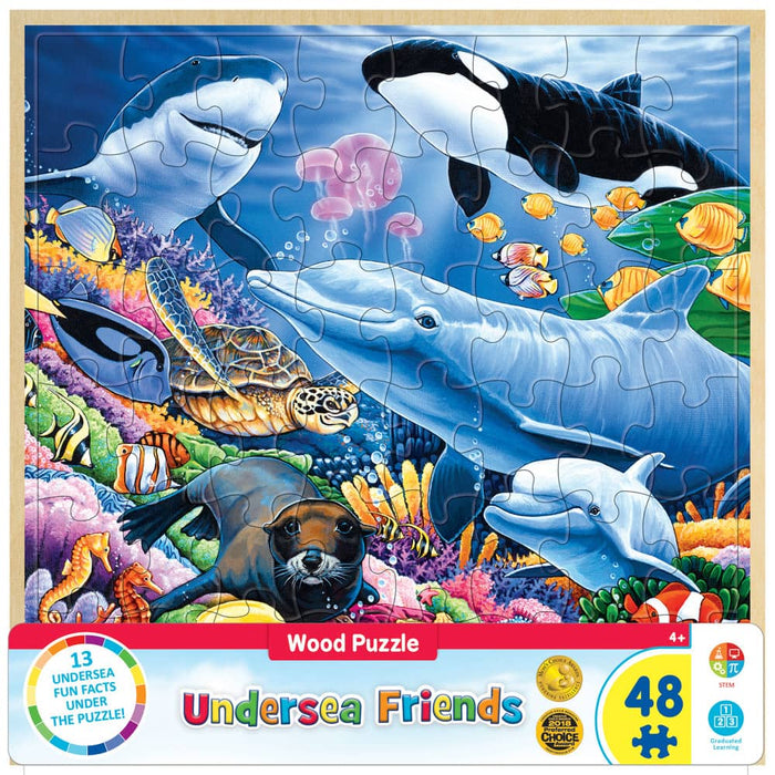 Wood Fun Facts - Undersea Friends 48 Piece Wood Jigsaw Puzzle - for just $14.99! 