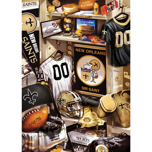 New Orleans Saints - Locker Room 500 Piece Jigsaw Puzzle - Just $16.99! Shop now at Retro Gaming of Denver