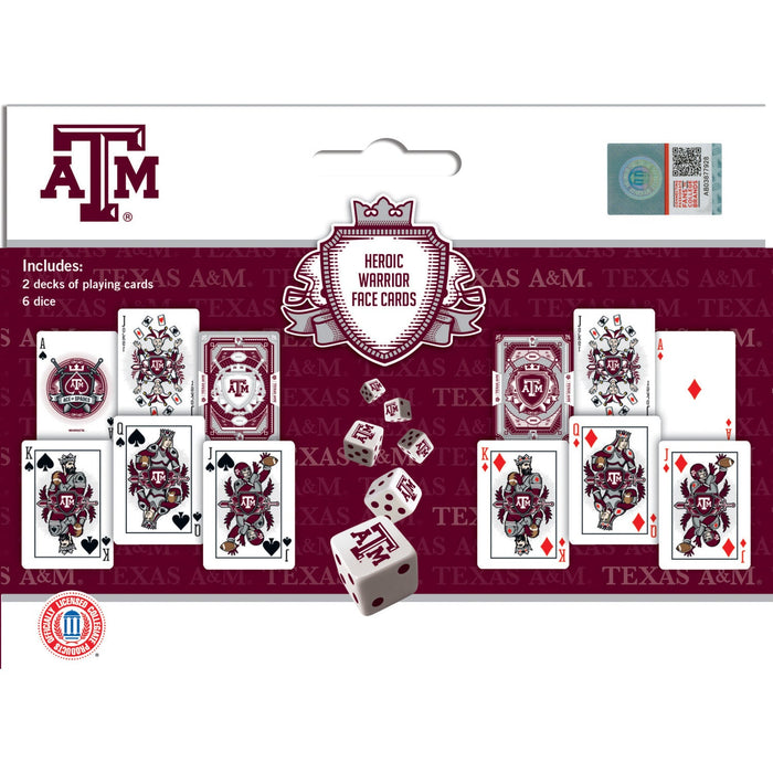 Texas A&M Aggies - 2-Pack Playing Cards & Dice Set - Just $19.99! Shop now at Retro Gaming of Denver