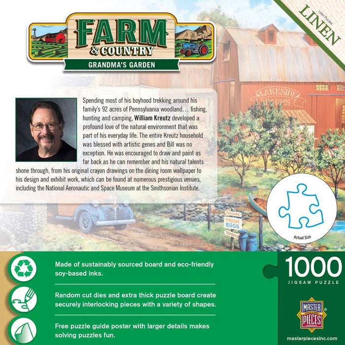 Farm & Country - Grandma's Garden 1000 Piece Jigsaw Puzzle - for just $16.99! 