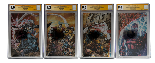 [TRIPLE SIGNED CGC YELLOW LABEL 4 PACK FOIL] X-Men 1991 #1 Facsimile Jim Lee | Claremont |  Williams Cover Var [Set #4] - for just $650! 