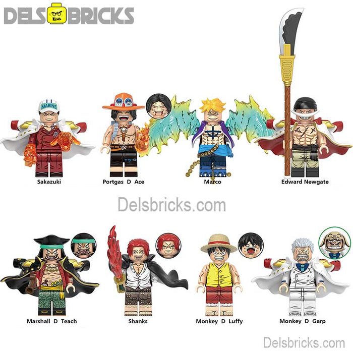 ONE PIECE Set of 8 NEW Anime Lego Minifigures custom toys (Lego-Compatible Minifigures) - Just $34.99! Shop now at Retro Gaming of Denver