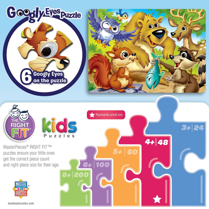 Googly Eyes - Woodland Animals 48 Piece Jigsaw Puzzle - for just $12.99! 