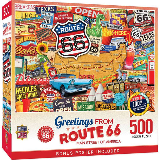 Greetings From Route 66 - 500 Piece Jigsaw Puzzle - for just $14.99! 