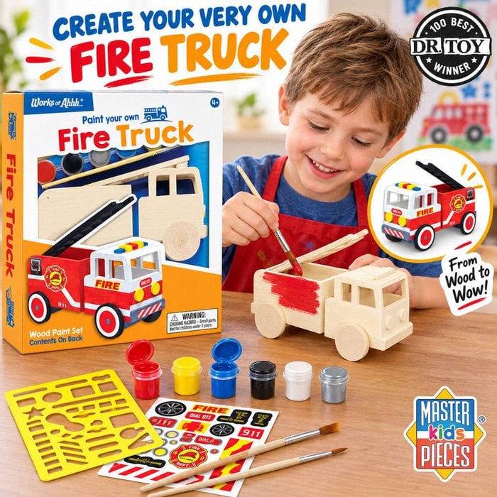 Firetruck Wood Craft & Paint Kit - for just $12.99! 