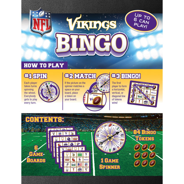 Minnesota Vikings Bingo Game - Just $9.99! Shop now at Retro Gaming of Denver