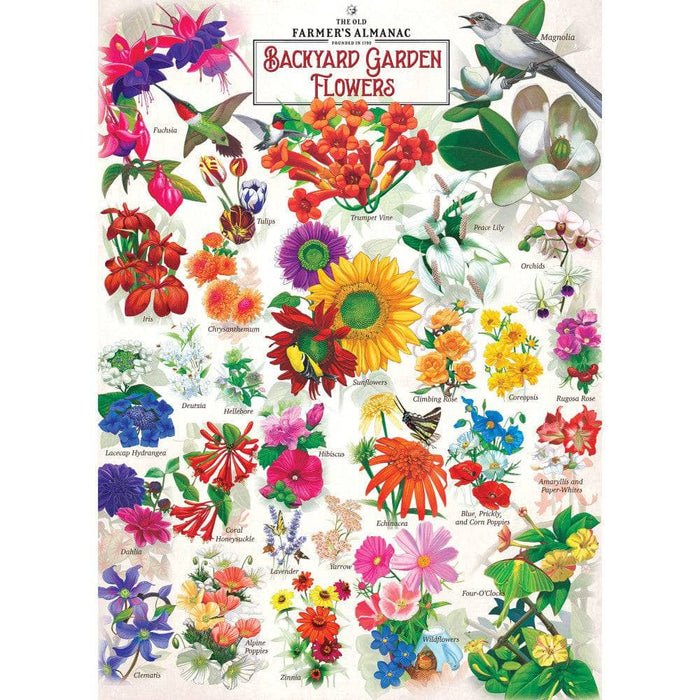 Farmer's Almanac - Backyard Garden Flowers 1000 Piece Jigsaw Puzzle - for just $16.99! 