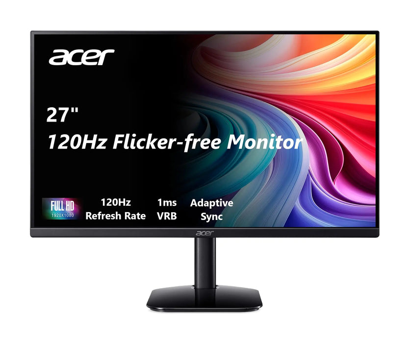 acer KB272 G0bi 27" IPS Full HD (1920 x 1080) Gaming Office Monitor | Adaptive-Sync Support (FreeSync Compatible) | Up to 120Hz Refresh | 1ms (VRB) | sRGB 99% | Tilt | HDMI & VGA Ports - for just $371.02! 