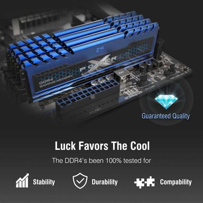 Silicon Power Turbine Gaming DDR4 3200MT/s (PC4 25600) 16GB(2x8GB)-32GB(2x16GB) Dual Pack 1.35V Desktop Unbuffered DIMM - for just $118.97! 