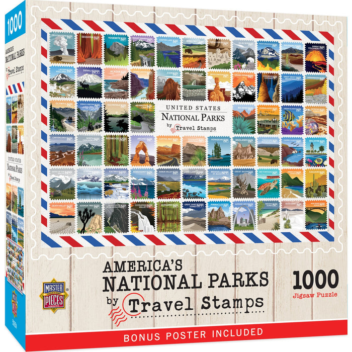 National Parks Travel Stamps 1000 Piece Jigsaw Puzzle - Just $16.99! Shop now at Retro Gaming of Denver