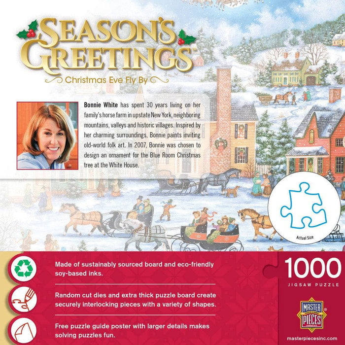 Season's Greetings - Christmas Eve Fly By 1000 Piece Jigsaw Puzzle - for just $16.99! 