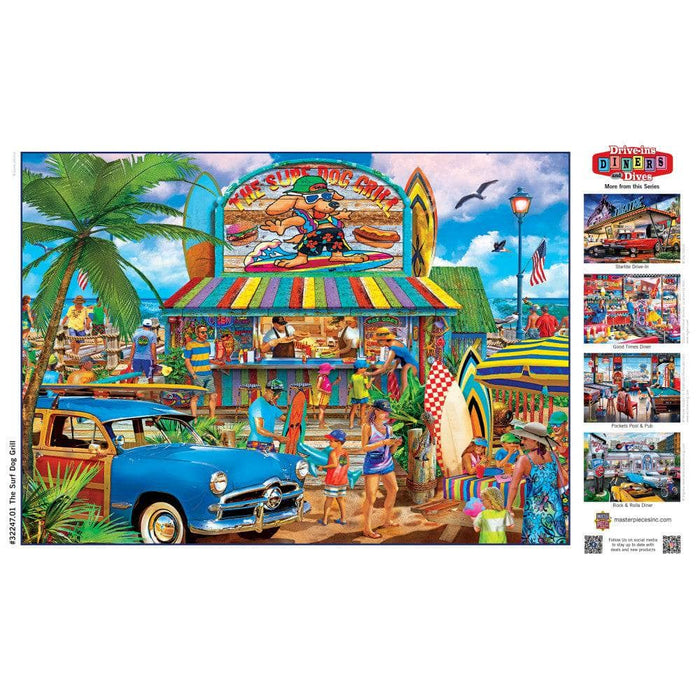 Drive-Ins, Diners & Dives - The Surf Dog Grill 500 Piece Jigsaw Puzzle - for just $14.99! 