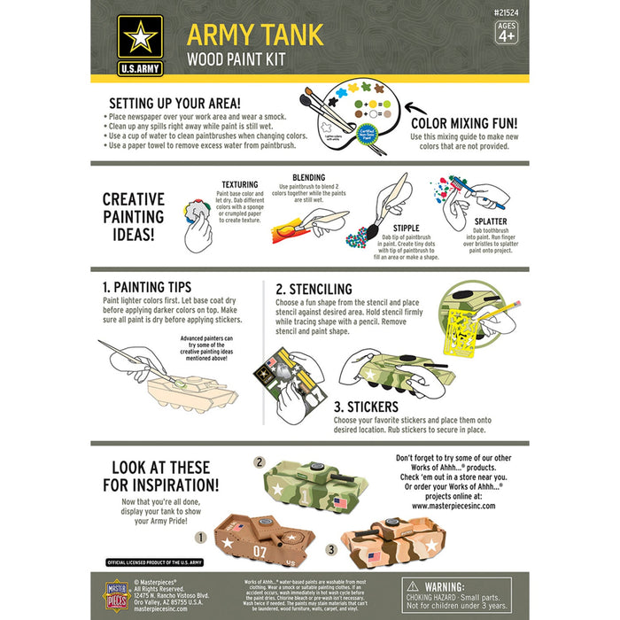 U.S. Army - Tank Wood Craft & Paint Kit - Just $16.99! Shop now at Retro Gaming of Denver