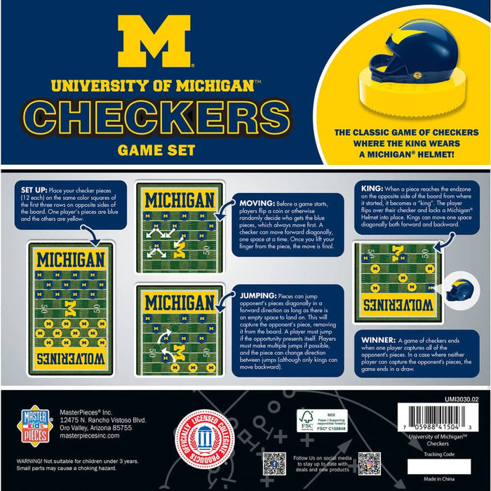 Michigan Wolverines Checkers Board Game - for just $19.99! 