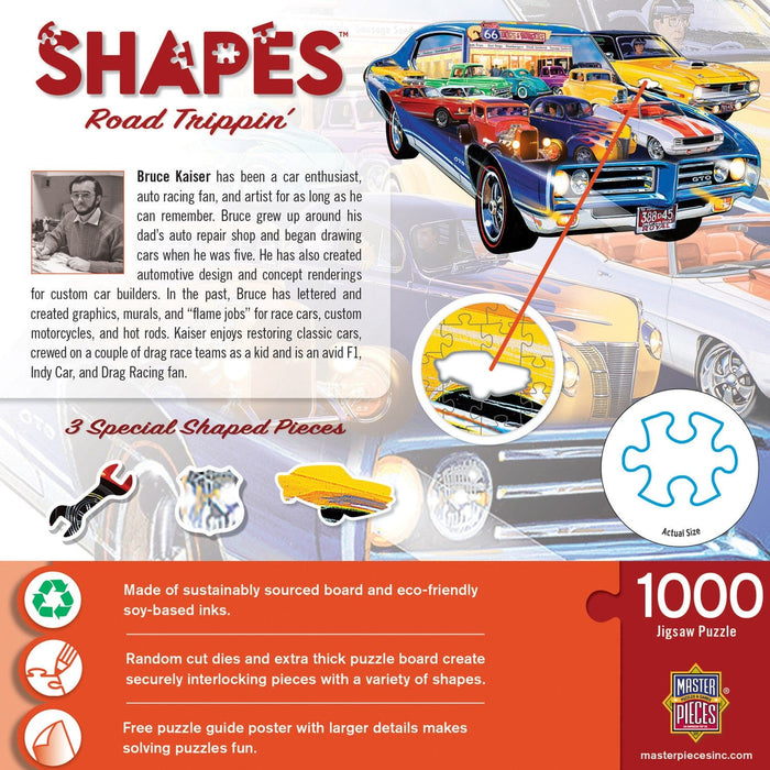 Shapes - Road Trippin 1000 Piece Shaped Jigsaw Puzzle - for just $16.99! 