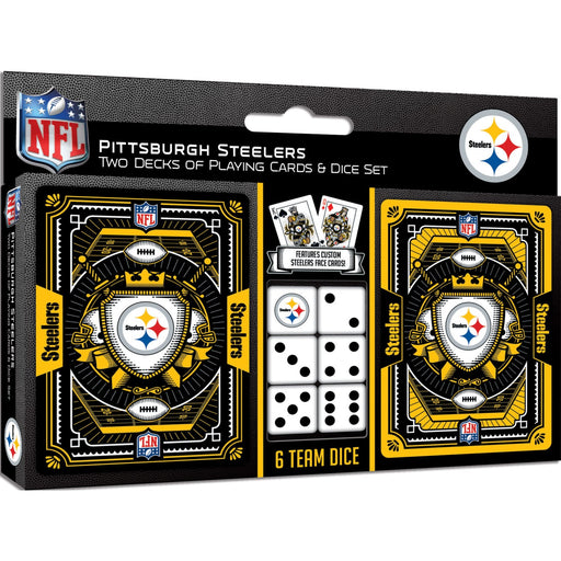 Pittsburgh Steelers - 2-Pack Playing Cards & Dice Set - Premium Dice & Cards Sets - Just $19.99! Shop now at Retro Gaming of Denver