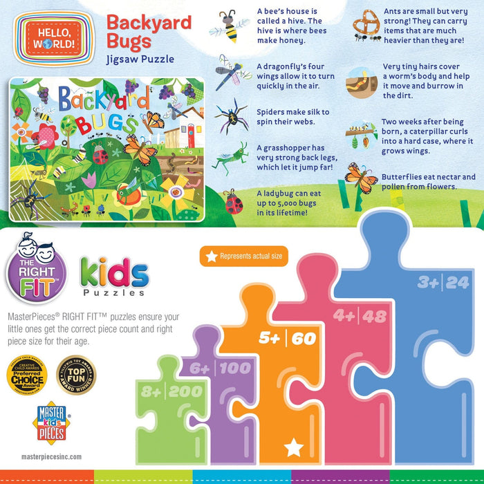 Hello, World! - Backyard Bugs 60 Piece Jigsaw Puzzle - for just $12.99! 