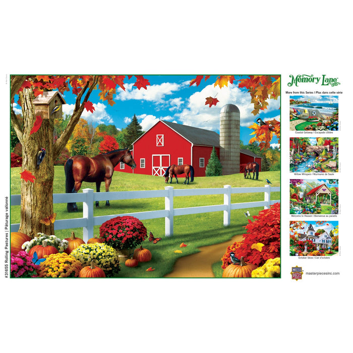 Memory Lane - Rolling Pastures 300 Piece EZ Grip Jigsaw Puzzle - Just $14.99! Shop now at Retro Gaming of Denver