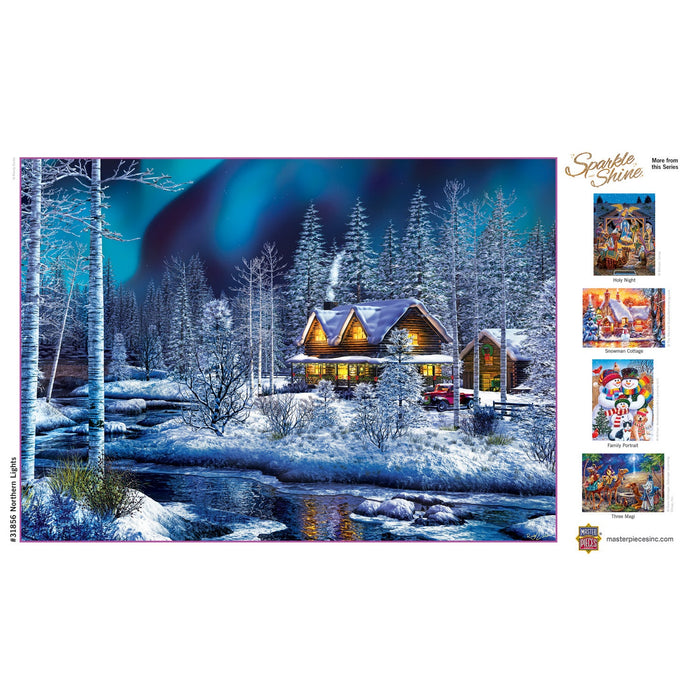 Sparkle & Shine - Northern Lights 500 Piece Glitter Jigsaw Puzzle - Just $14.99! Shop now at Retro Gaming of Denver