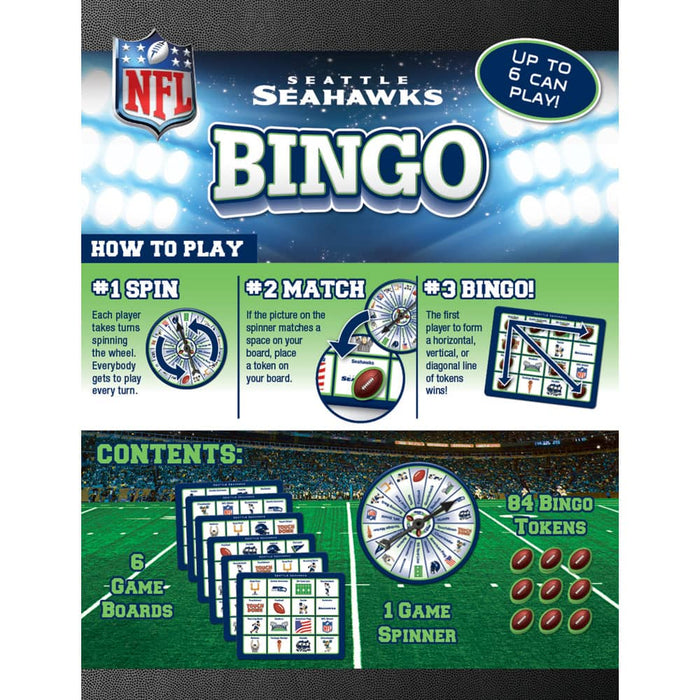 Seattle Seahawks NFL Bingo Game - for just $12.99! 