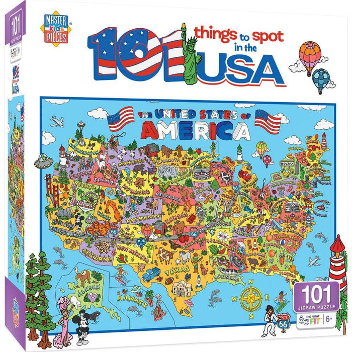 101 Things to Spot in the USA 100 Piece Kids Jigsaw Puzzle - for just $12.99! 