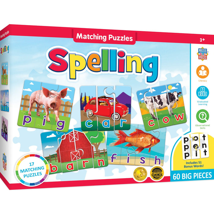 Spelling - Educational Matching Jigsaw Puzzles - Premium Educational - Just $12.99! Shop now at Retro Gaming of Denver