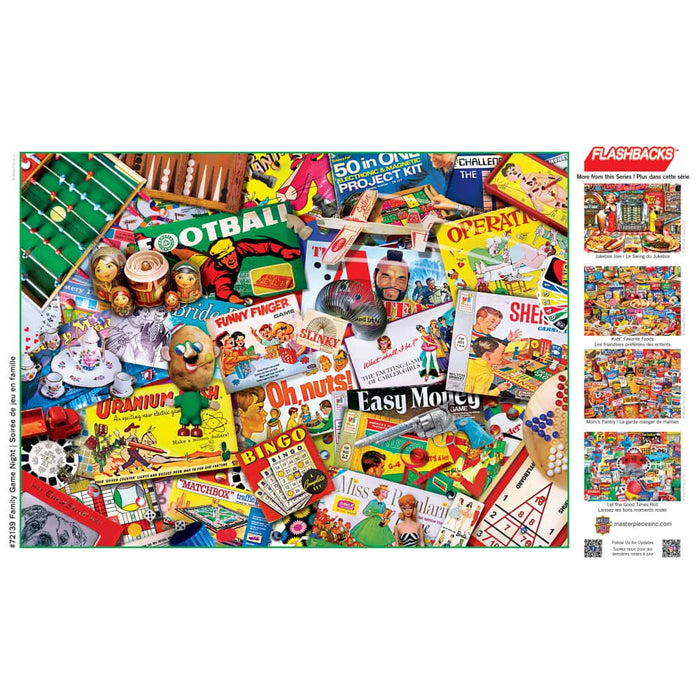 Flashbacks - Family Game Night 1000 Piece Jigsaw Puzzle - for just $16.99! 