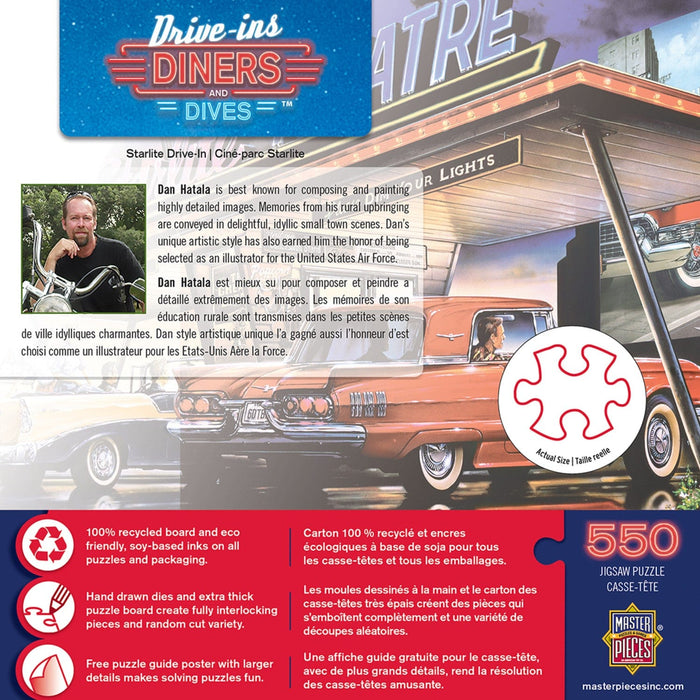 Drive-Ins, Diners & Dives - Starlite Drive-In 550 Piece Jigsaw Puzzle - for just $14.99! 