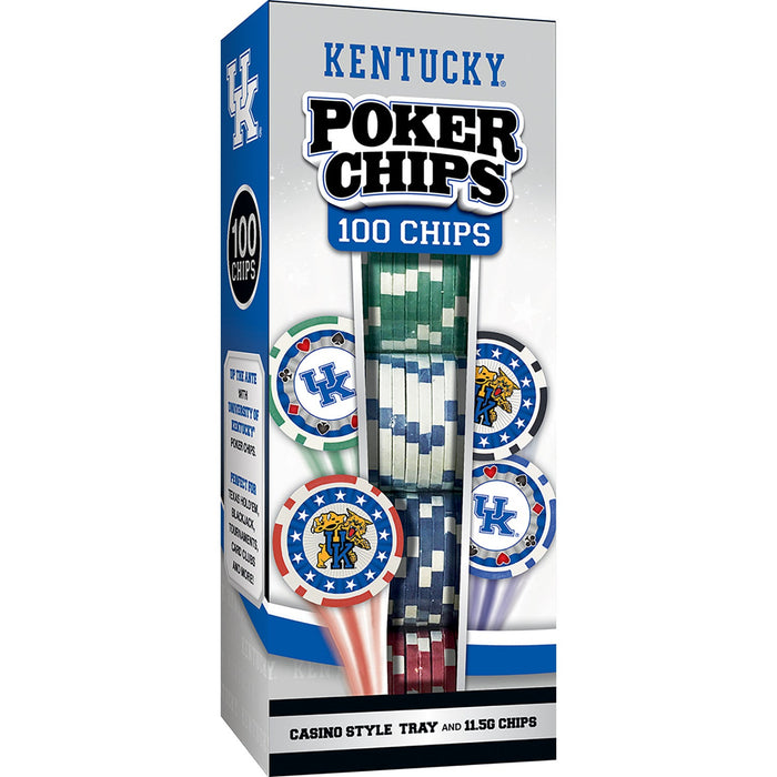 Kentucky Wildcats 100 Piece Poker Chips - Just $29.99! Shop now at Retro Gaming of Denver