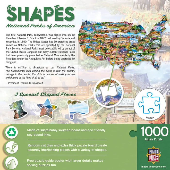 National Parks of America 1000 Piece Shaped Jigsaw Puzzle - for just $16.99! 