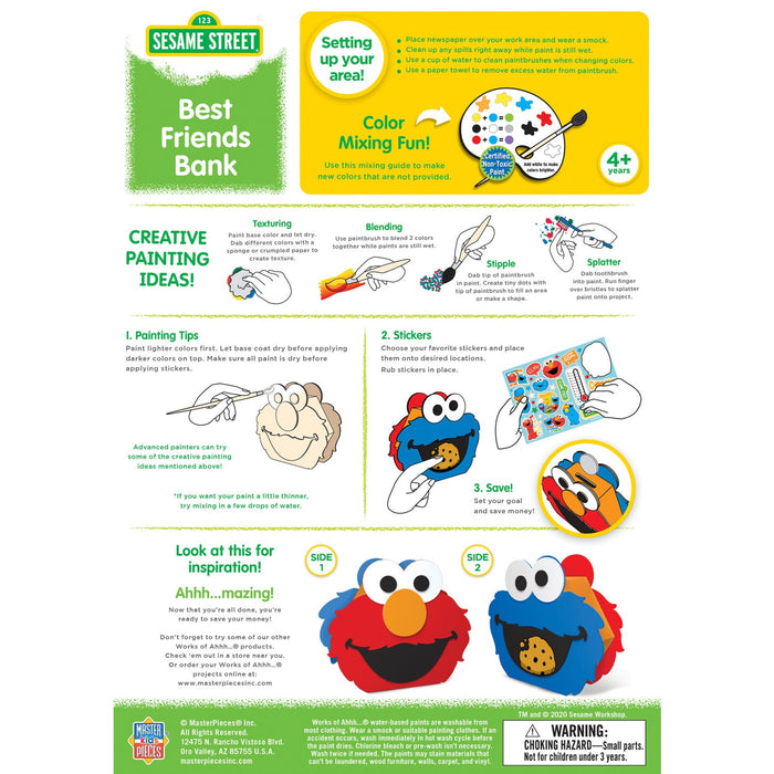 Sesame Street - Best Friends Bank Wood Craft & Paint Kit - Just $6.99! Shop now at Retro Gaming of Denver