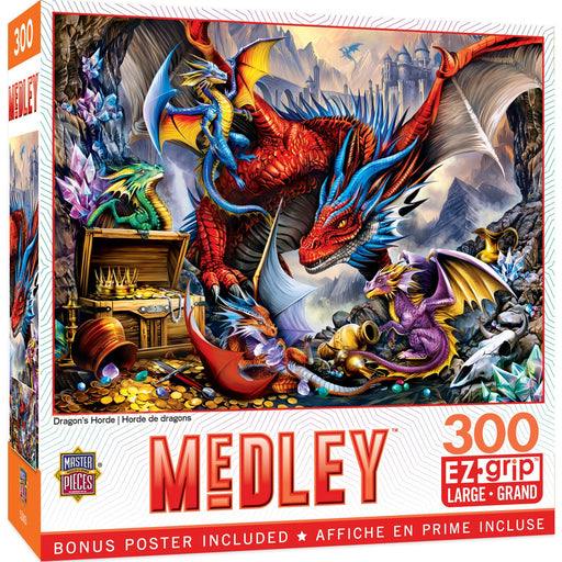 Medley - Dragon's Horde 300 Piece EZ Grip Jigsaw Puzzle - Just $14.99! Shop now at Retro Gaming of Denver