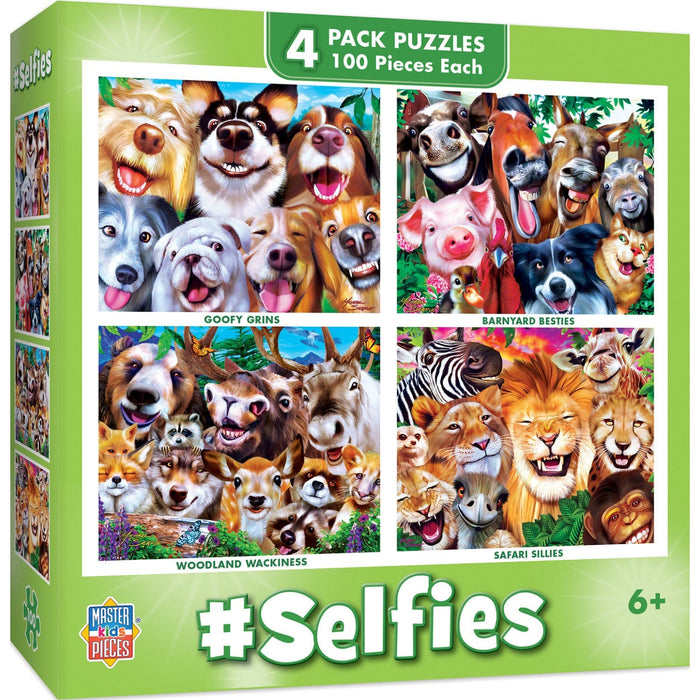 Selfies 100 Piece Jigsaw Puzzles 4-Pack - for just $14.99! 