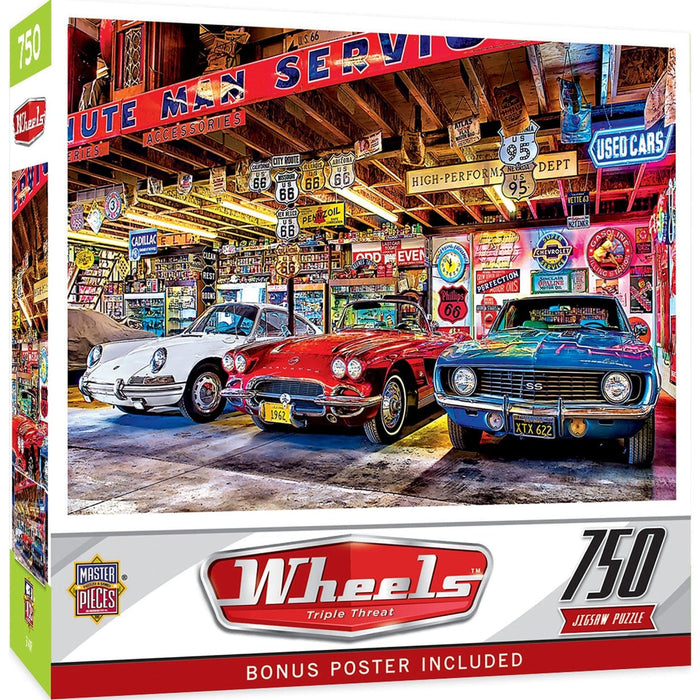 Wheels - Triple Threat 750 Piece Jigsaw Puzzle - for just $9.99! 