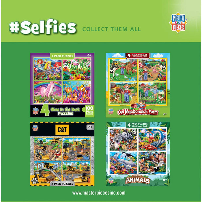 Selfies 100 Piece Jigsaw Puzzles 4-Pack - for just $14.99! 