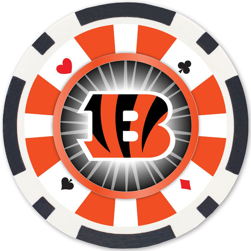 Cincinnati Bengals 100 Piece Poker Chips - Just $29.99! Shop now at Retro Gaming of Denver