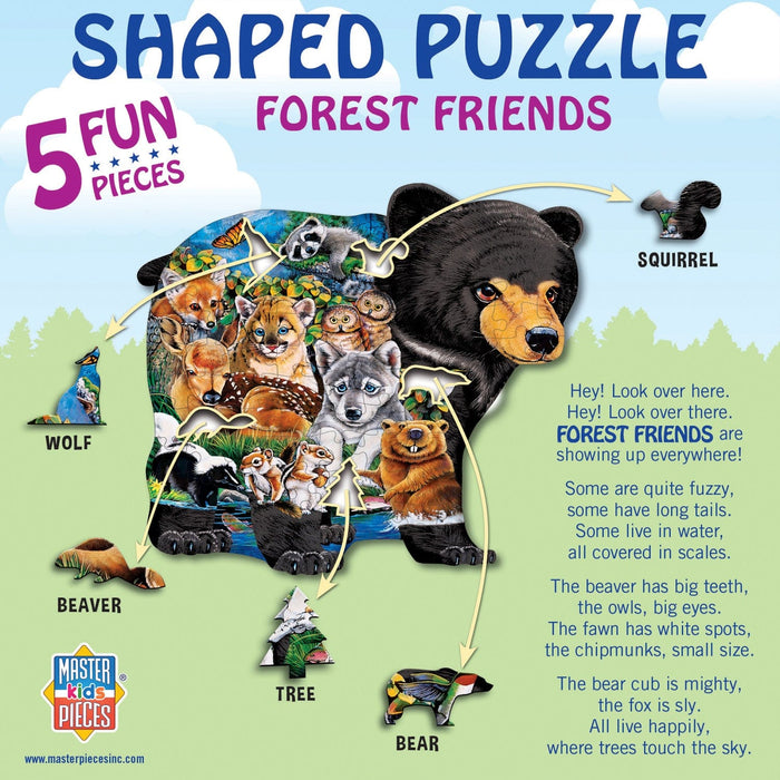 Forest Friends - 100 Piece Shaped Jigsaw Puzzle - for just $12.99! 