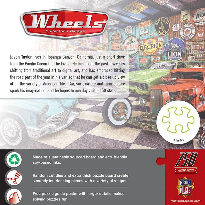 Wheels - Collector's Garage 750 Piece Jigsaw Puzzle - for just $14.99! 